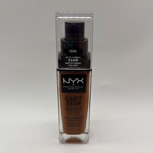 NYX Foundation Can't Stop Won't Stop Full Coverage Cocoa 1oz Womens